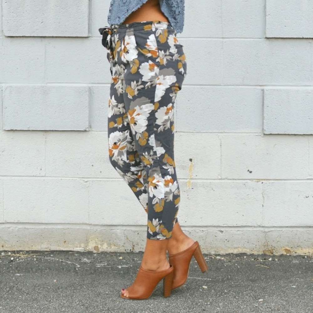 Old Navy Paper Bag Floral Pants